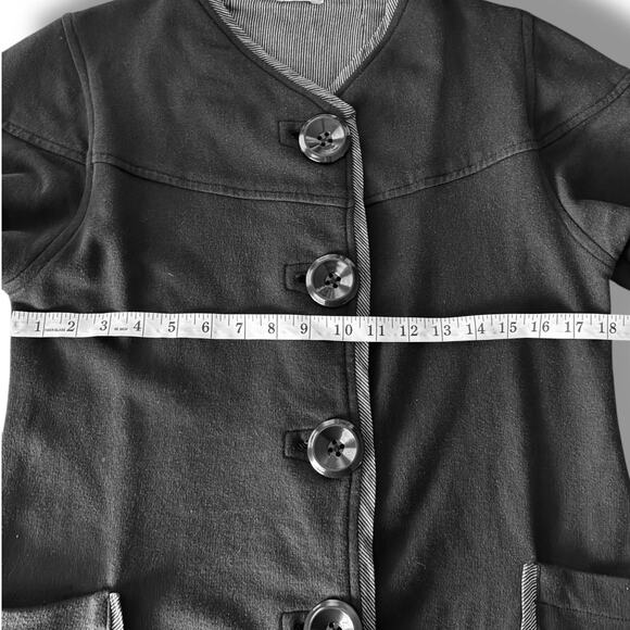 Tulip Black Women's Size XS Black 4 Button Down Quiet Luxury Parisian Minimalist - Picture 7 of 8